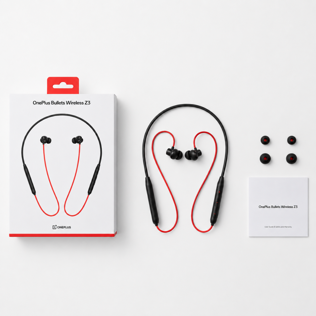 OnePlus Bullets Wireless Z3 Neckband Earphones | 36Hr Battery | Spatial Audio