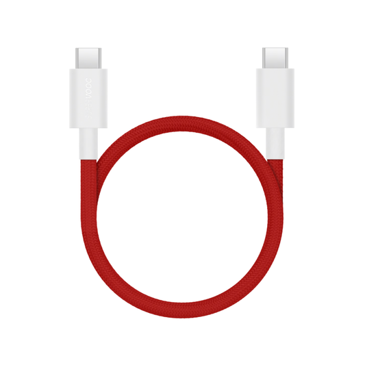 OnePlus Magnetic Type-C to Type-C Cable in red braided design