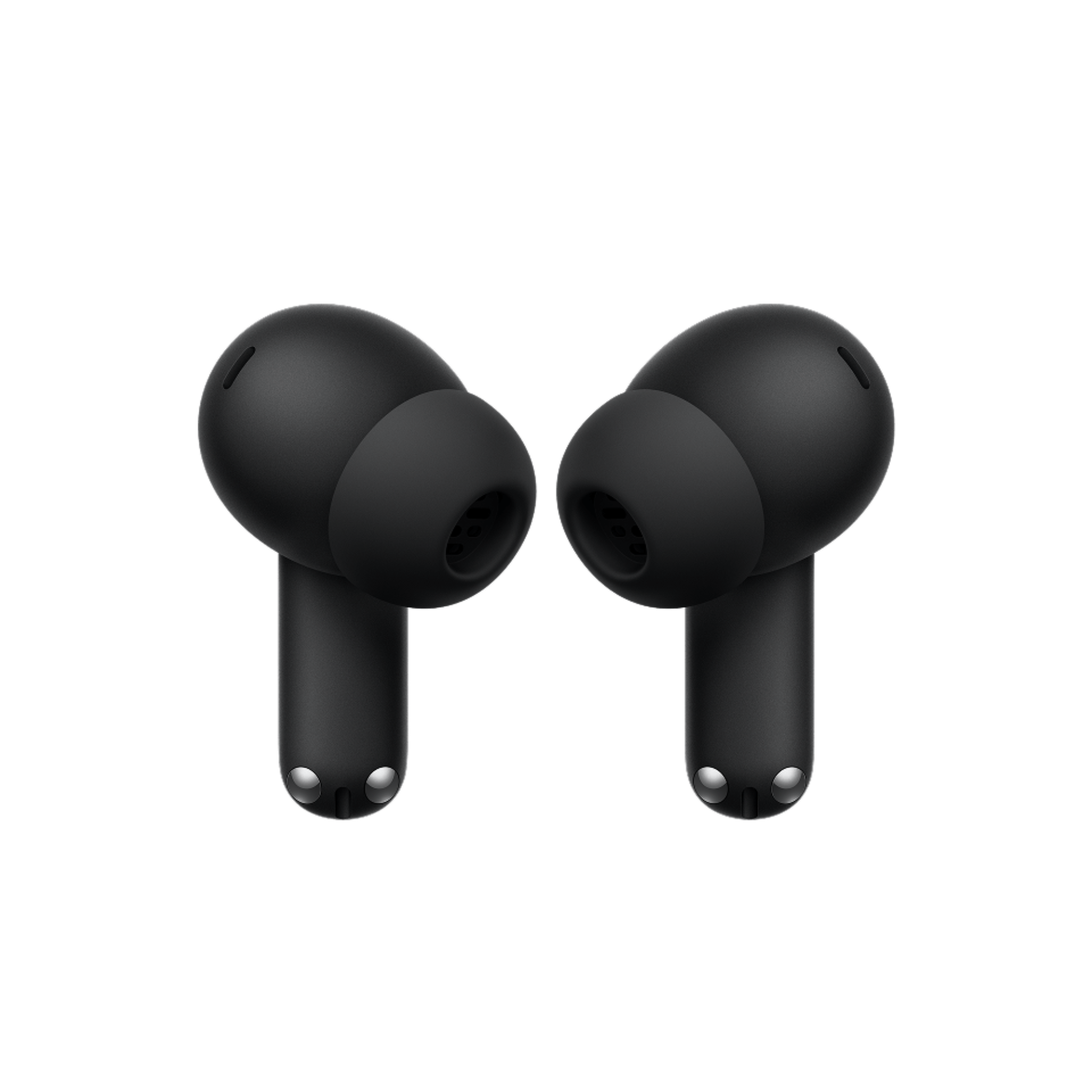 Front view of OnePlus Nord Buds 4 Pro black wireless earbuds