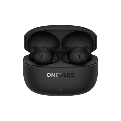 OnePlus Nord Buds 4 Pro black earbuds placed inside the open charging case