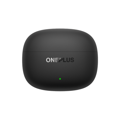 Front view of OnePlus Nord Buds 4 Pro black charging case