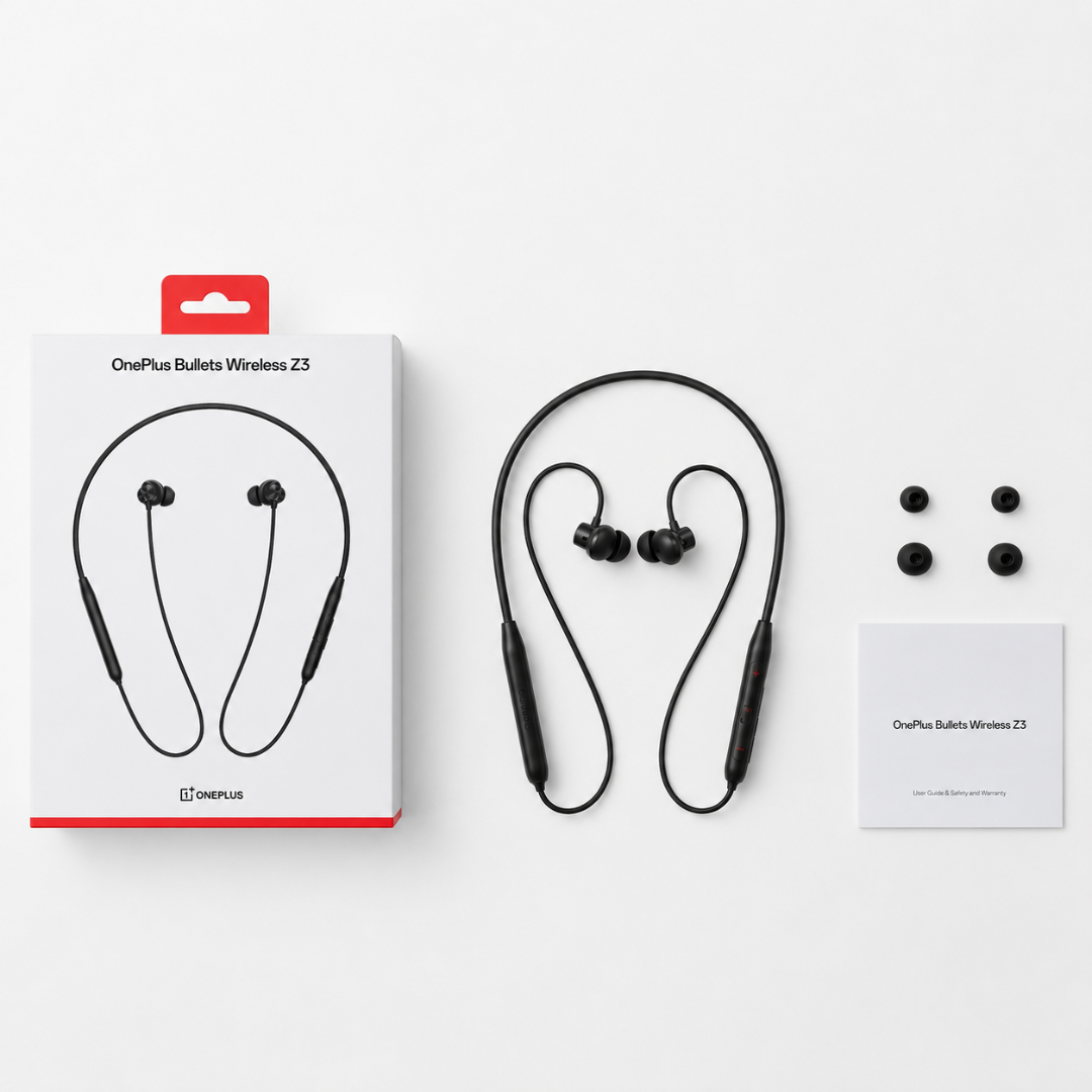 OnePlus Bullets Wireless Z3 Neckband Earphones | 36Hr Battery | Spatial Audio