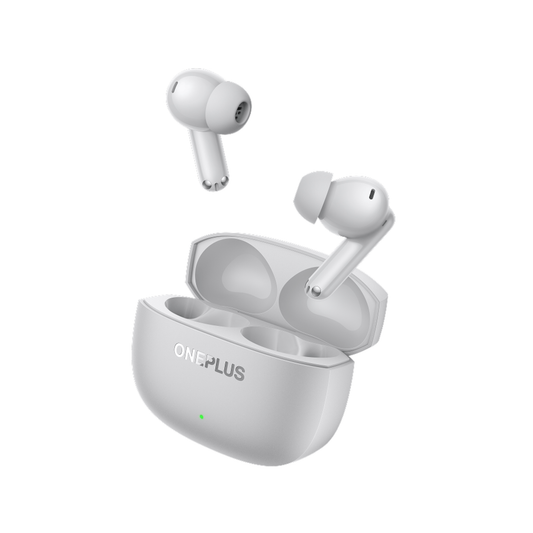 OnePlus Nord Buds 4 Pro white wireless earbuds with open charging case