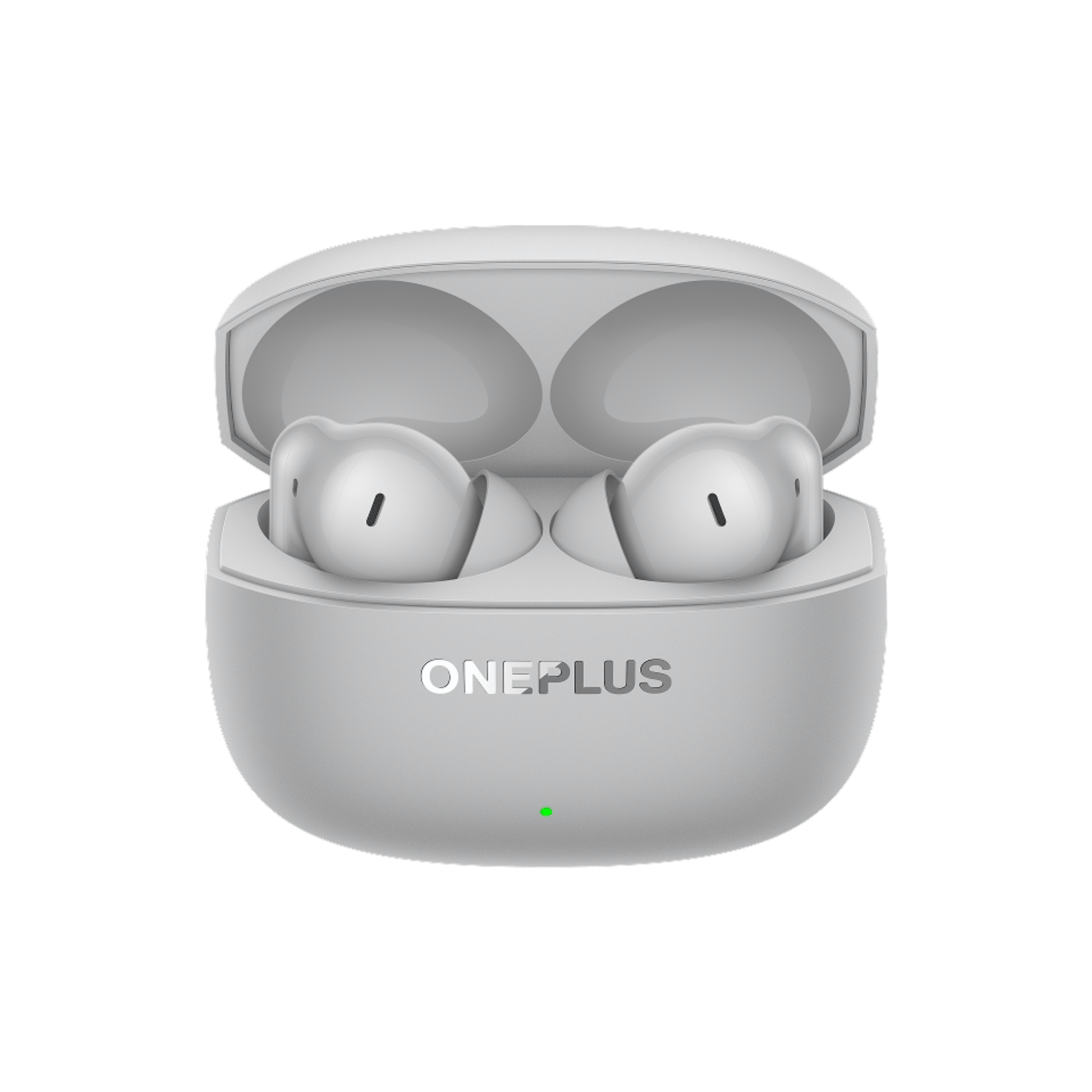 OnePlus Nord Buds 4 Pro white earbuds placed inside the open charging case