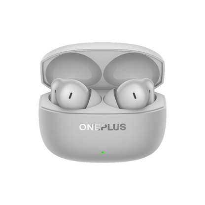 OnePlus Nord Buds 4 Pro white earbuds placed inside the open charging case