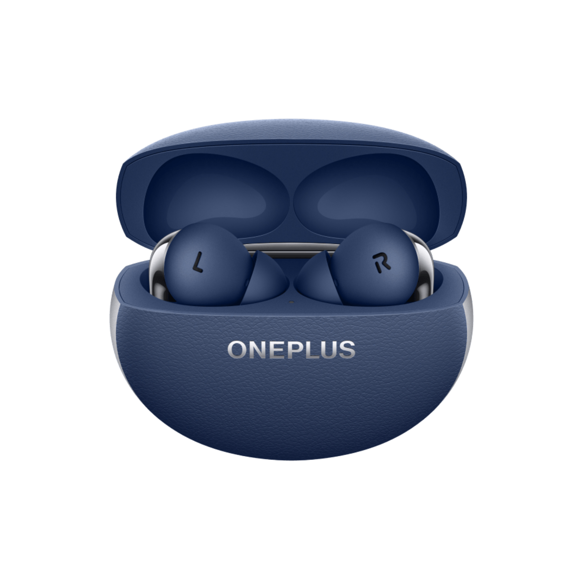 OnePlus Nord Buds 4 Pro blue wireless earbuds placed inside open charging case