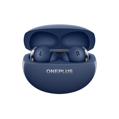 OnePlus Nord Buds 4 Pro blue wireless earbuds placed inside open charging case