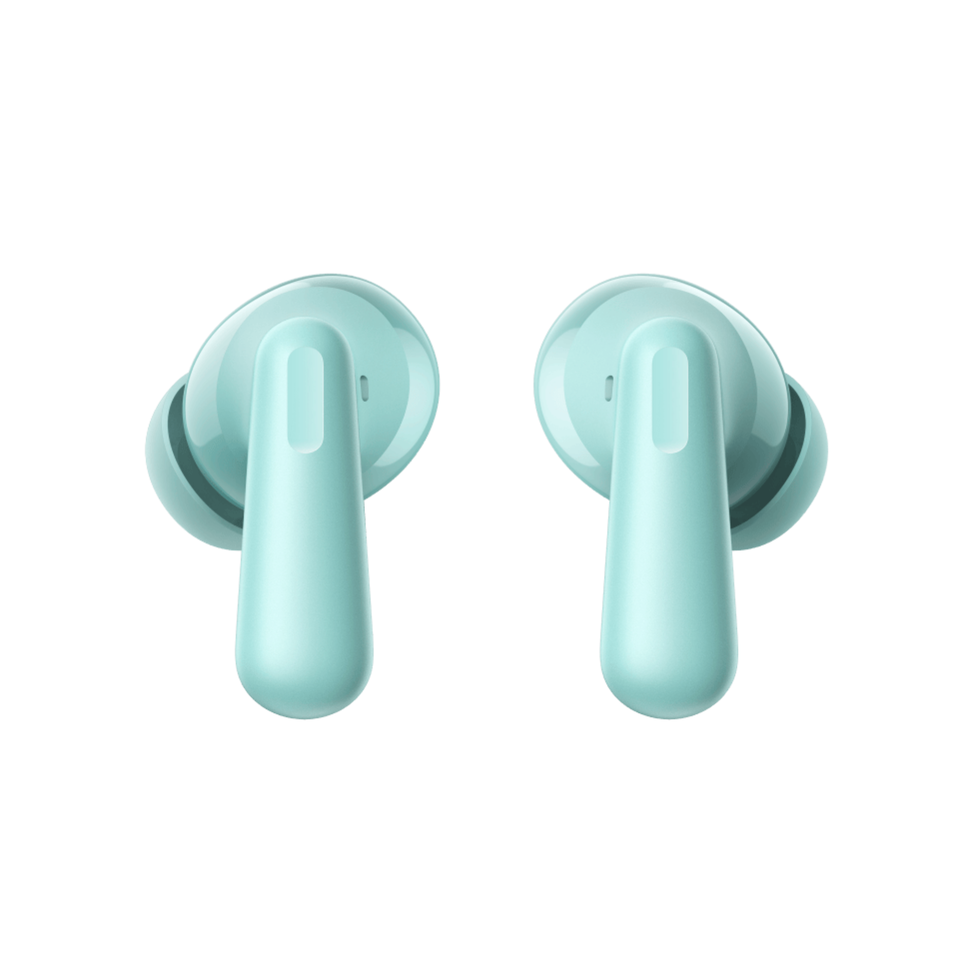 OnePlus Nord Buds 3 Pro Green TWS earbuds front view showing stem and ear tip detail