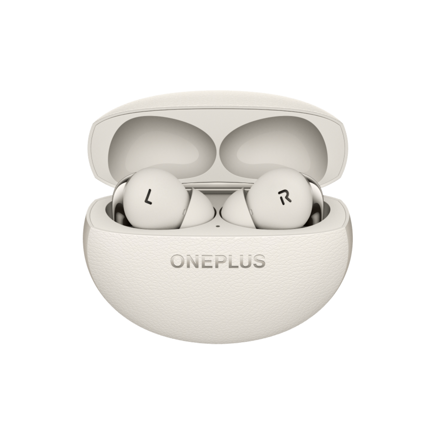 OnePlus Nord Buds 4 Pro white earbuds placed inside the open charging case