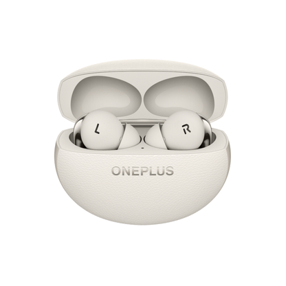 OnePlus Nord Buds 4 Pro white earbuds placed inside the open charging case