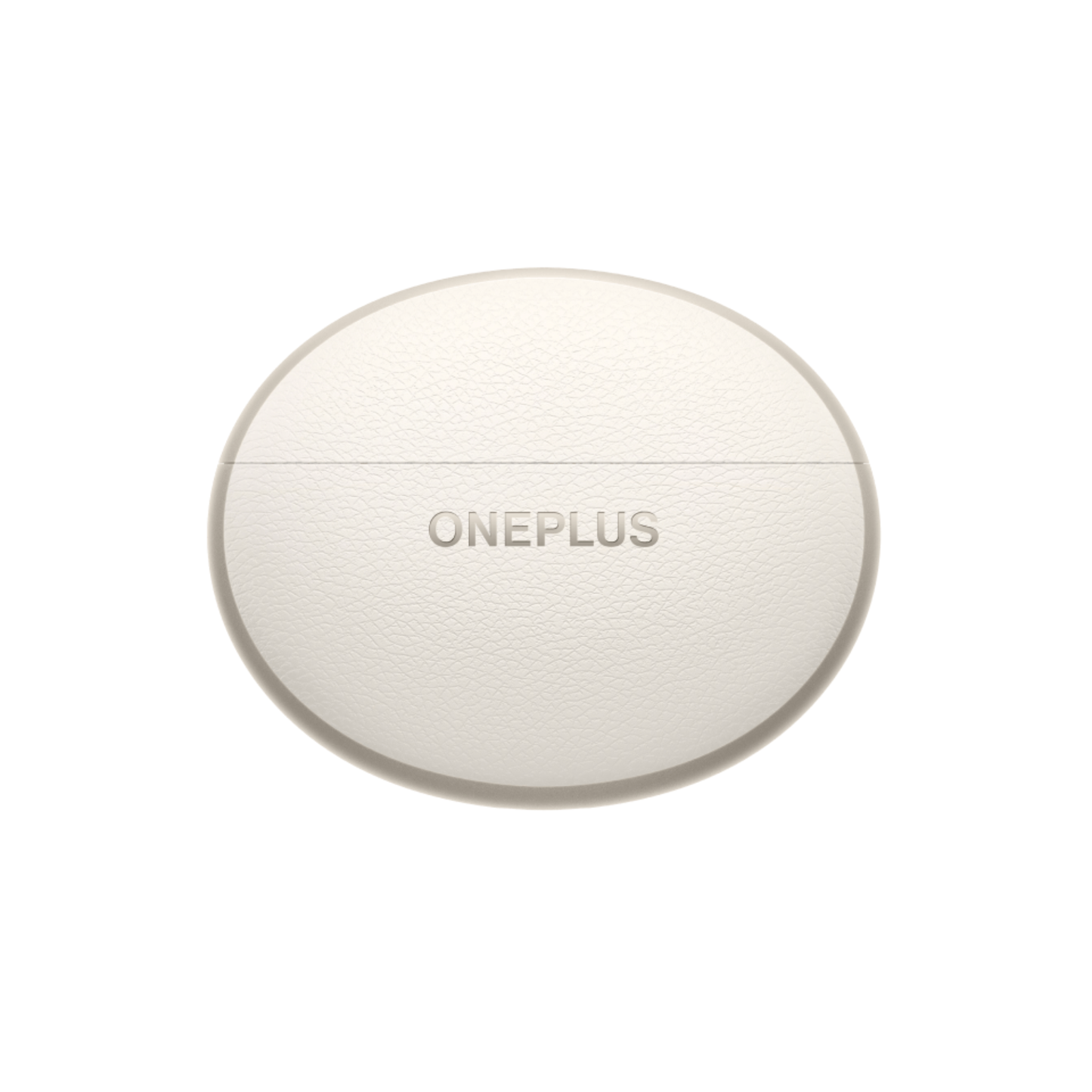 Front view of the closed white OnePlus Nord Buds 4 Pro charging case with OnePlus branding
