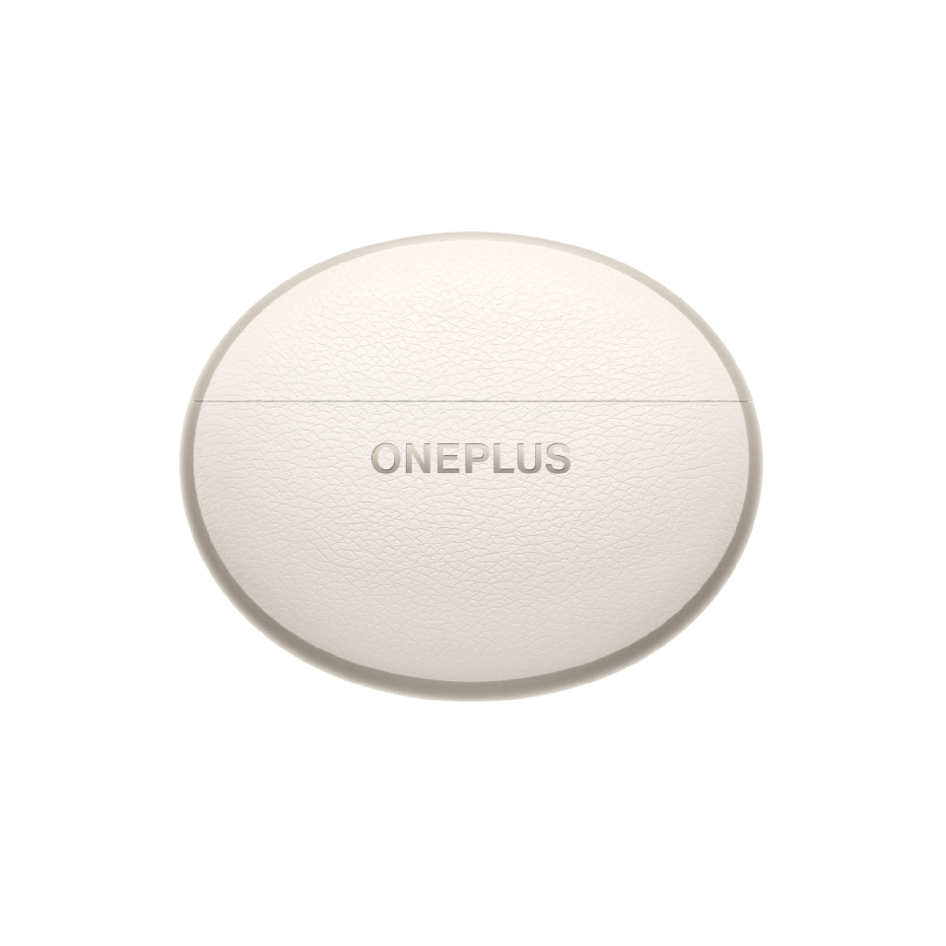 Front view of the closed white OnePlus Nord Buds 4 Pro charging case with OnePlus branding