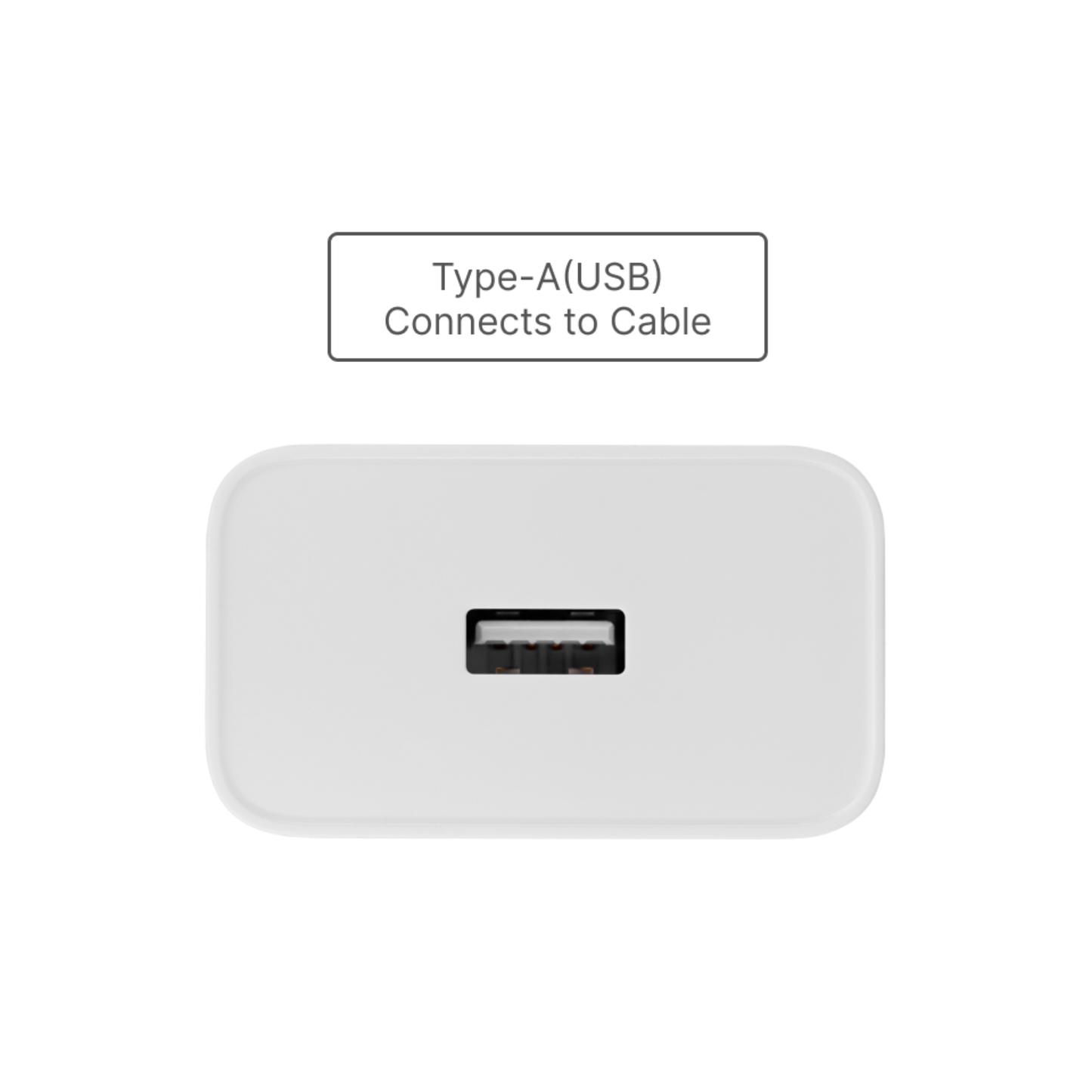 Bottom view of OnePlus SUPERVOOC 100W Power Adapter showing USB-A port