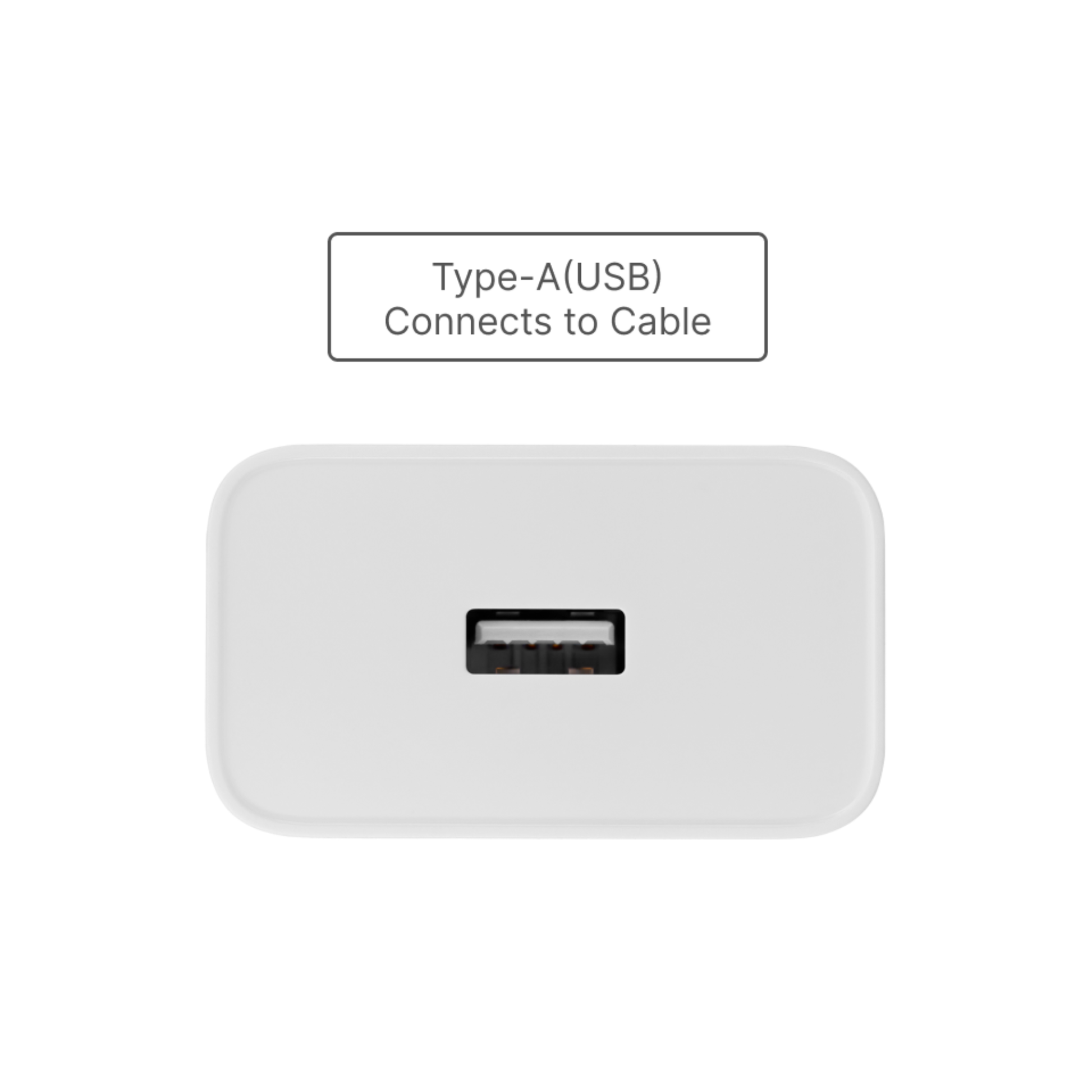 Bottom view of OnePlus SUPERVOOC 100W Power Adapter showing USB-A port