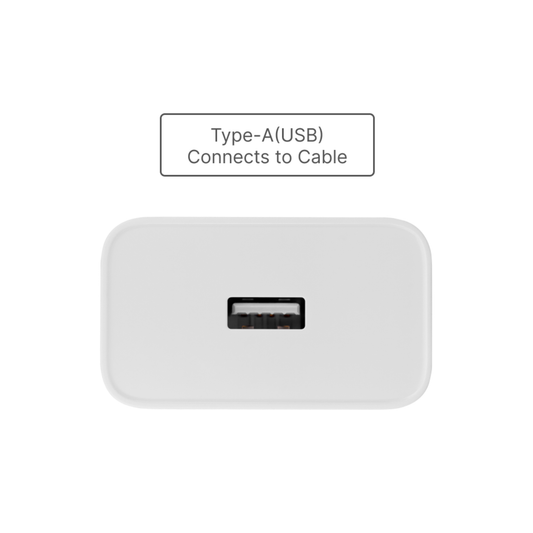 Bottom view of OnePlus SUPERVOOC 100W Power Adapter showing USB-A port