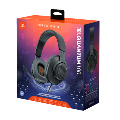JBL Quantum 100 | Wired Gaming Headset | QuantumSOUND | Detachable Mic | All Platform