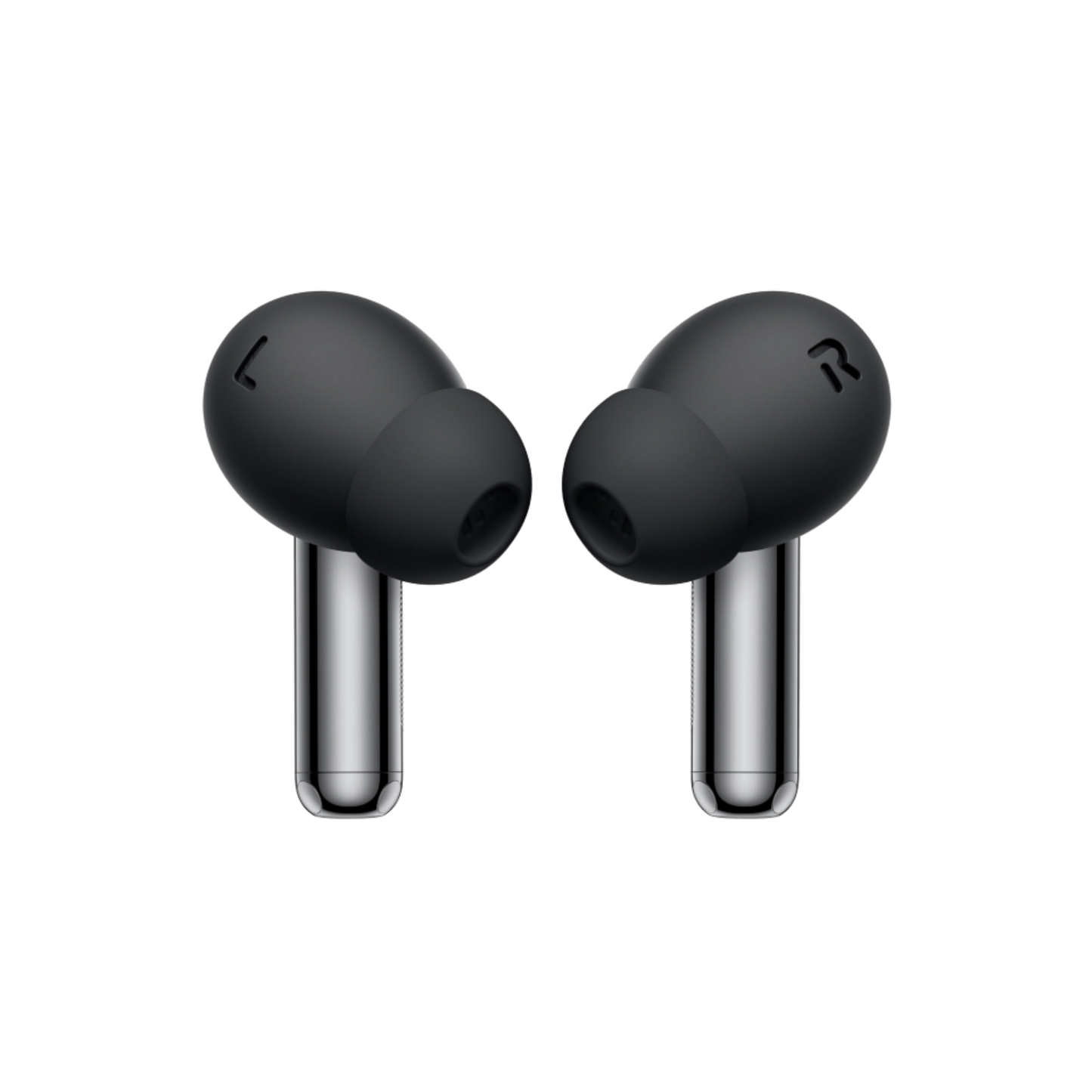 OnePlus Buds Pro 3 black wireless earbuds pair front view