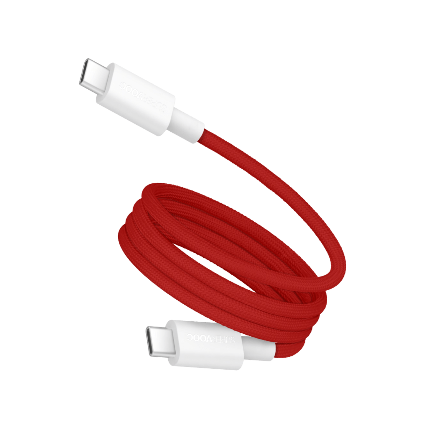 OnePlus Magnetic Type-C to Type-C Cable red braided cable with USB-C connectors