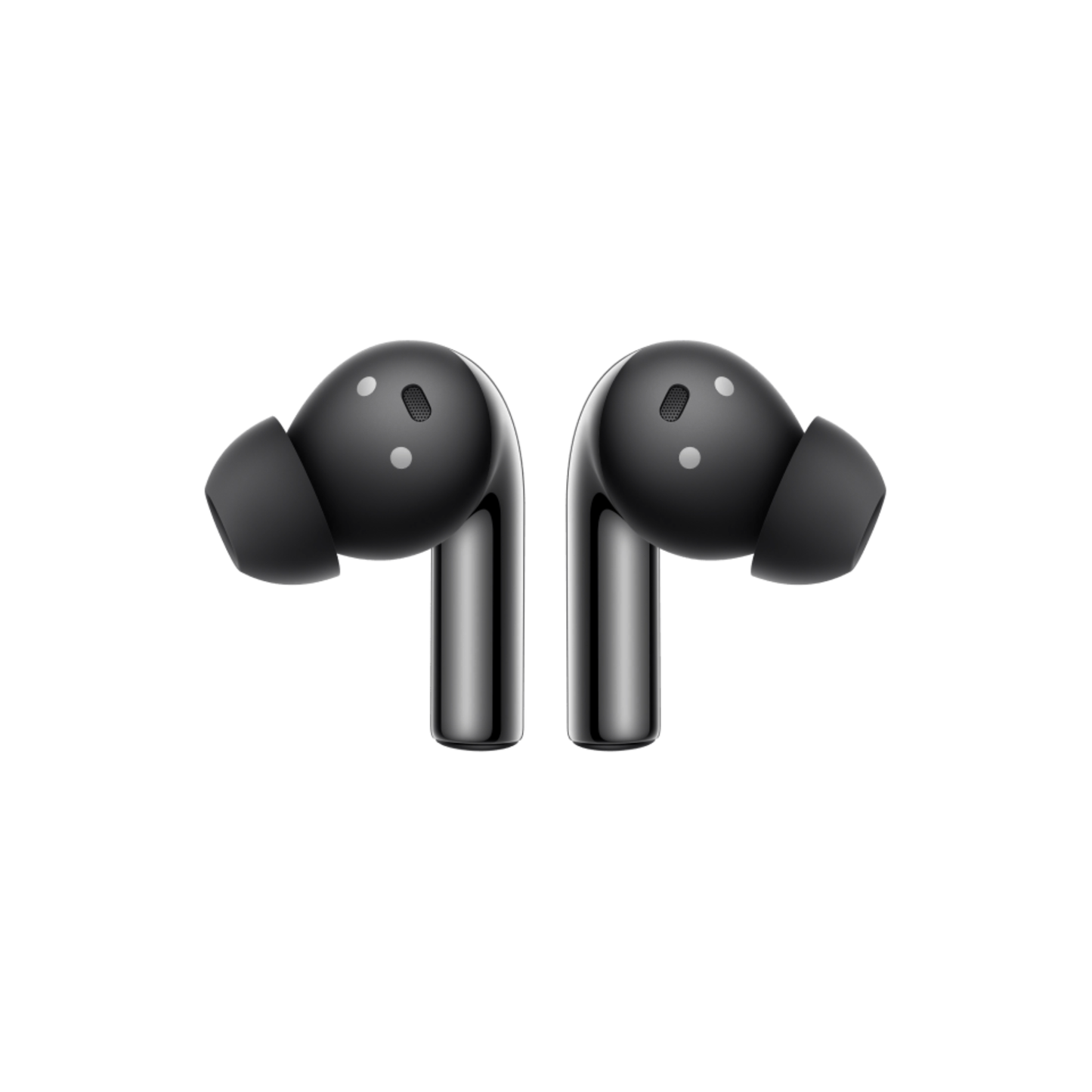 OnePlus Buds 3 Black TWS earbuds front view showing microphone and sensor detail