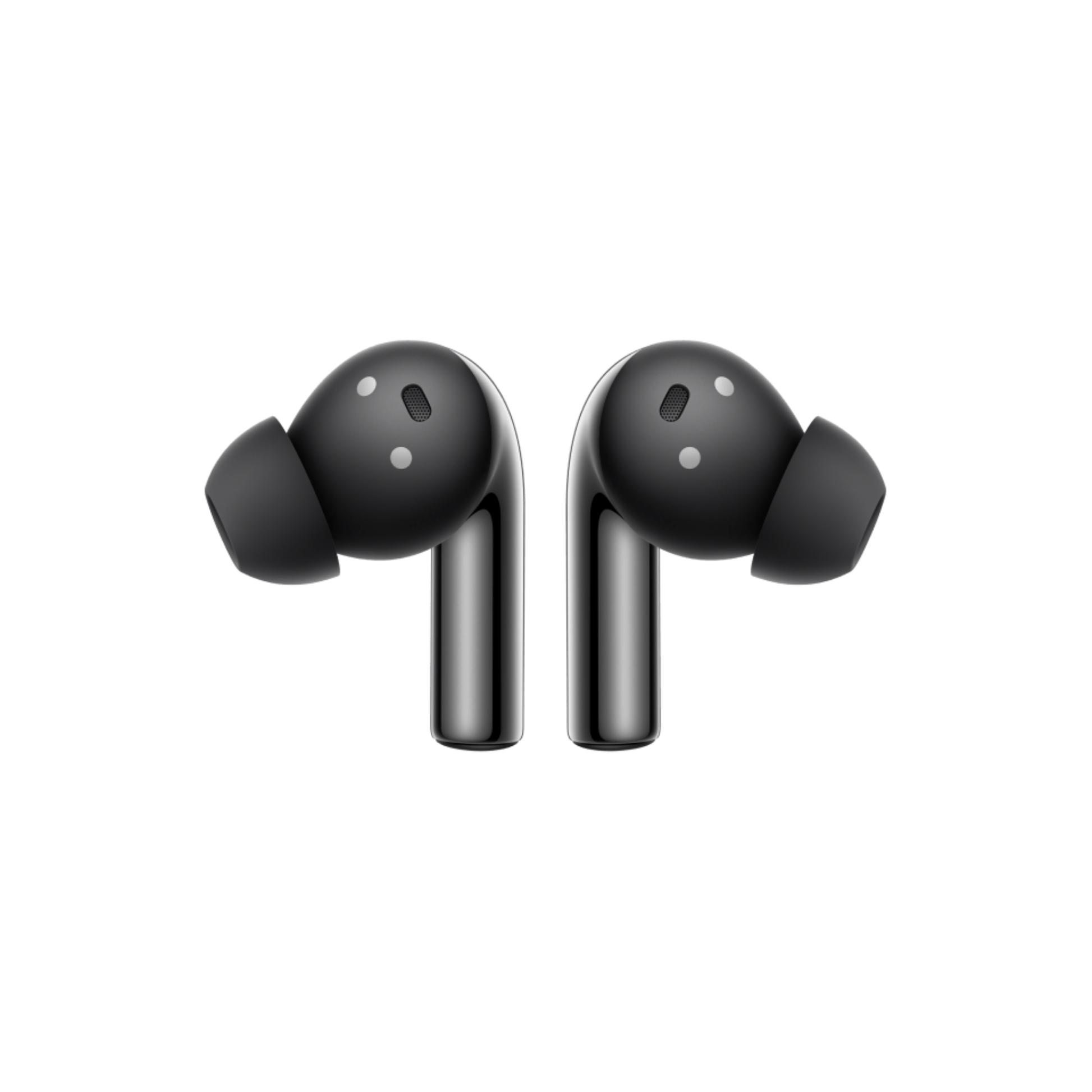 OnePlus Buds 3 Black TWS earbuds front view showing microphone and sensor detail