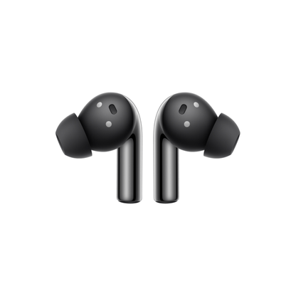 OnePlus Buds 3 Black TWS earbuds front view showing microphone and sensor detail