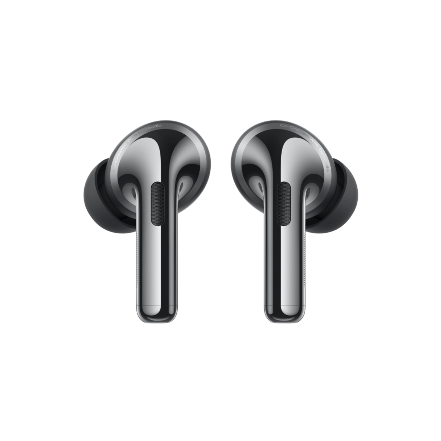 OnePlus Buds Pro 3 black wireless earbuds pair rear view