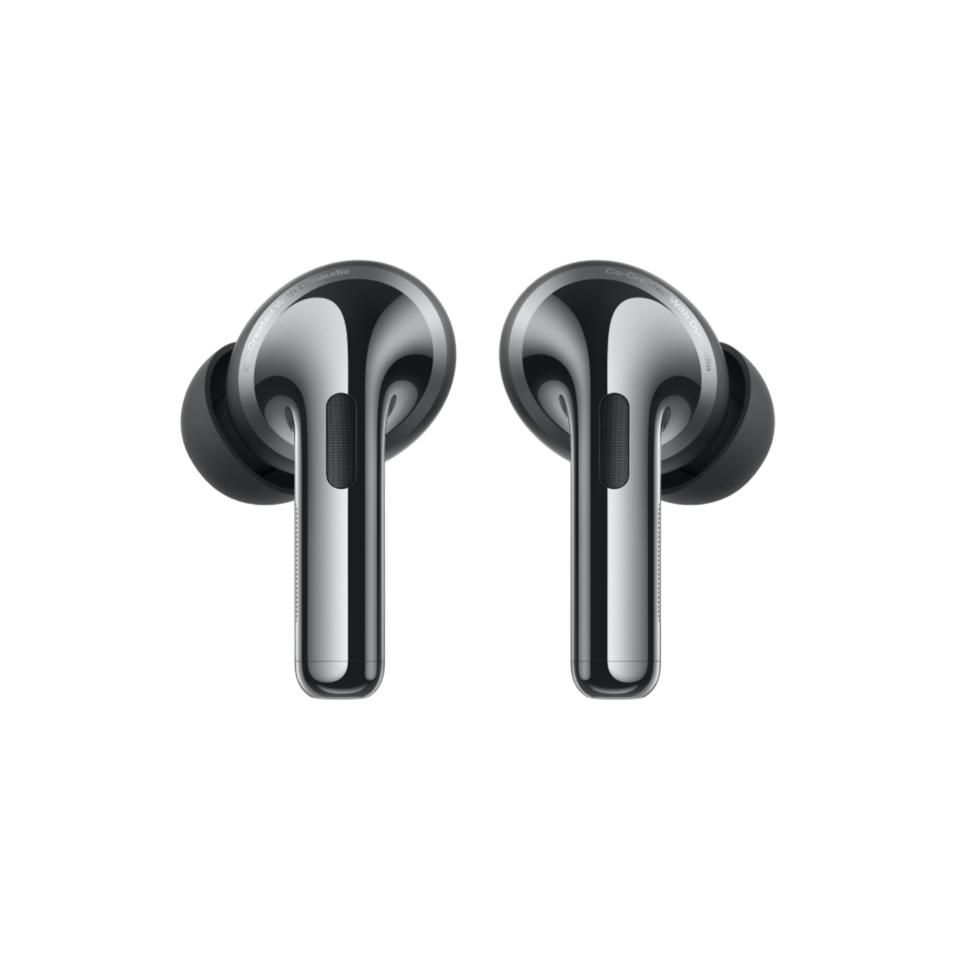 OnePlus Buds Pro 3 black wireless earbuds pair rear view