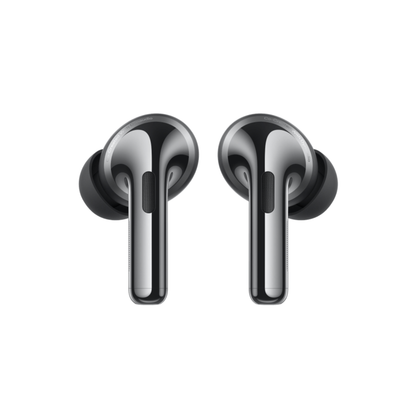 OnePlus Buds Pro 3 black wireless earbuds pair rear view