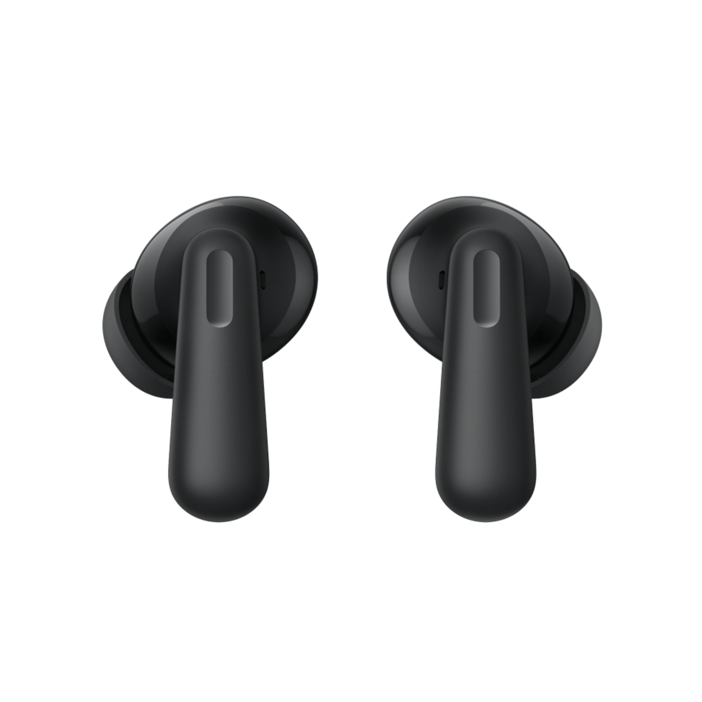 OnePlus Nord Buds 3 Pro Black TWS earbuds front view showing stem and ear tip detail