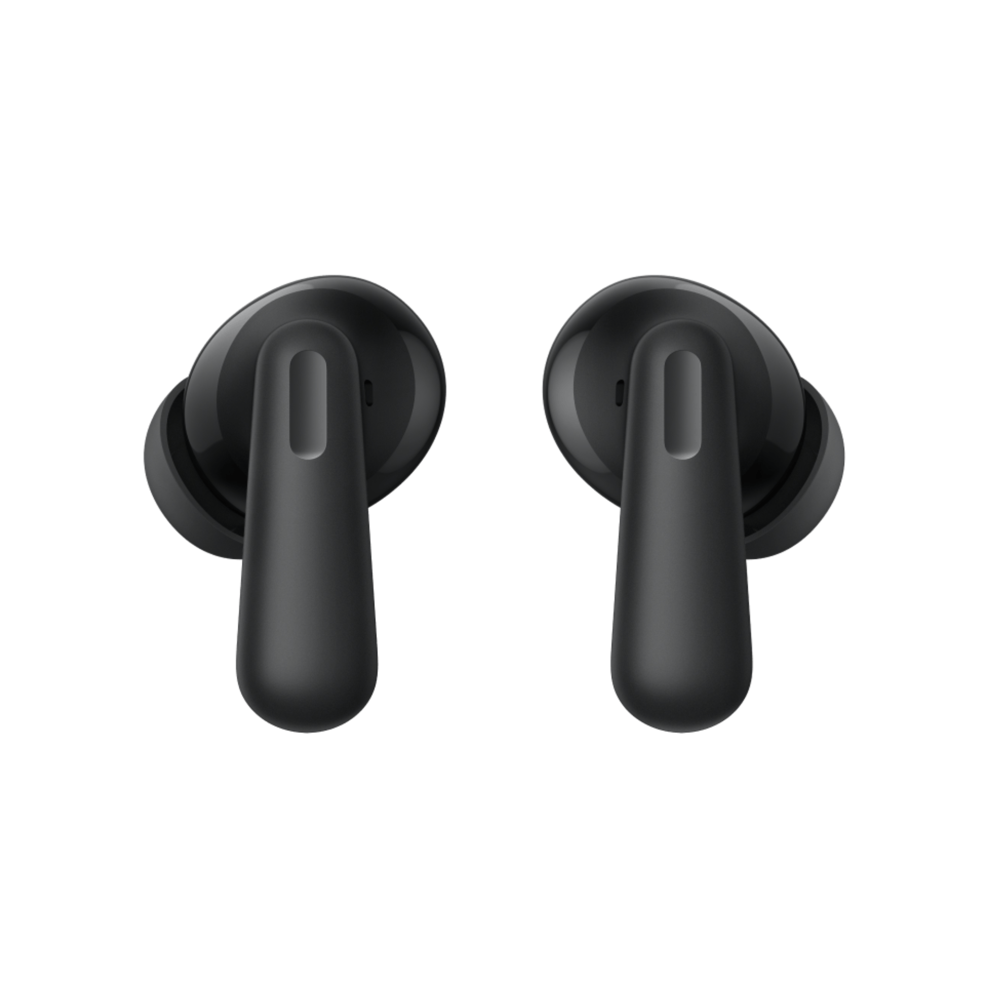OnePlus Nord Buds 3 Pro Black TWS earbuds front view showing stem and ear tip detail