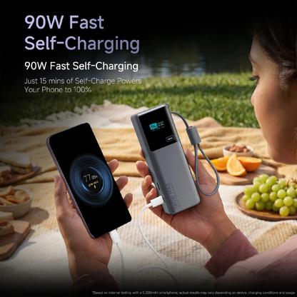 Xiaomi Power Bank 20000 165W 90W fast self-charging lifestyle shot charging smartphone outdoors