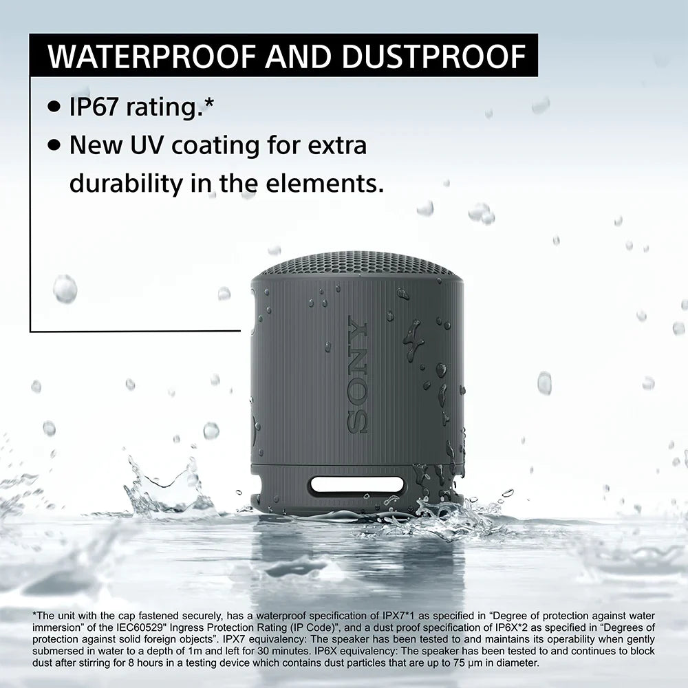 Fill Your Space with the Rich, Powerful Sound of the Sony SRS-XB100 EXTRA BASS Speaker
