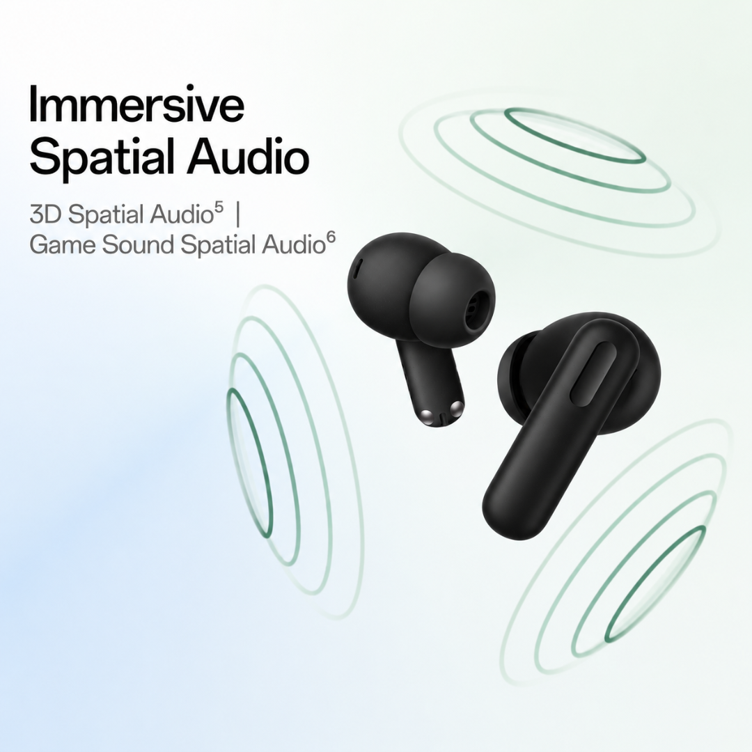OnePlus Nord Buds 4 Wireless Bluetooth Earbuds | 54H Battery | 12mm Dynamic Drivers | AI Noise Cancellation | Spatial Audio | Bluetooth 6.1
