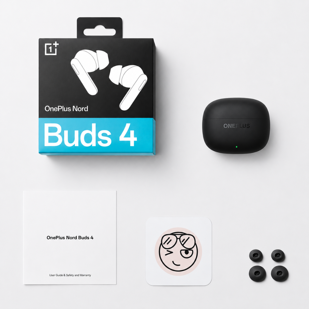 OnePlus Nord Buds 4 Wireless Bluetooth Earbuds | 54H Battery | 12mm Dynamic Drivers | AI Noise Cancellation | Spatial Audio | Bluetooth 6.1