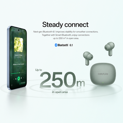 OnePlus Nord Buds 4 Wireless Bluetooth Earbuds | 54H Battery | 12mm Dynamic Drivers | AI Noise Cancellation | Spatial Audio | Bluetooth 6.1