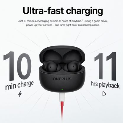 OnePlus Nord Buds 4 Wireless Bluetooth Earbuds | 54H Battery | 12mm Dynamic Drivers | AI Noise Cancellation | Spatial Audio | Bluetooth 6.1